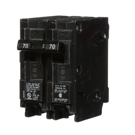 Siemens Q270 70A breaker plug-in connection ready for quick installation.