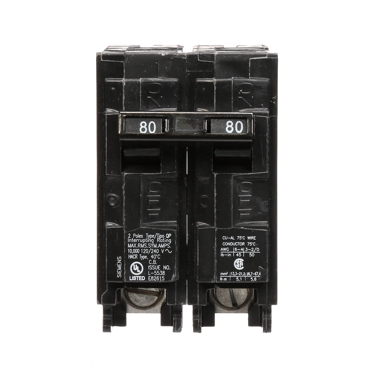 Siemens Q280 side view highlights compact fit for easy panel integration.