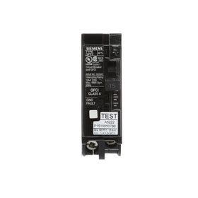 Siemens QF115A side view; self-test lockout helps prevent incorrect resets.