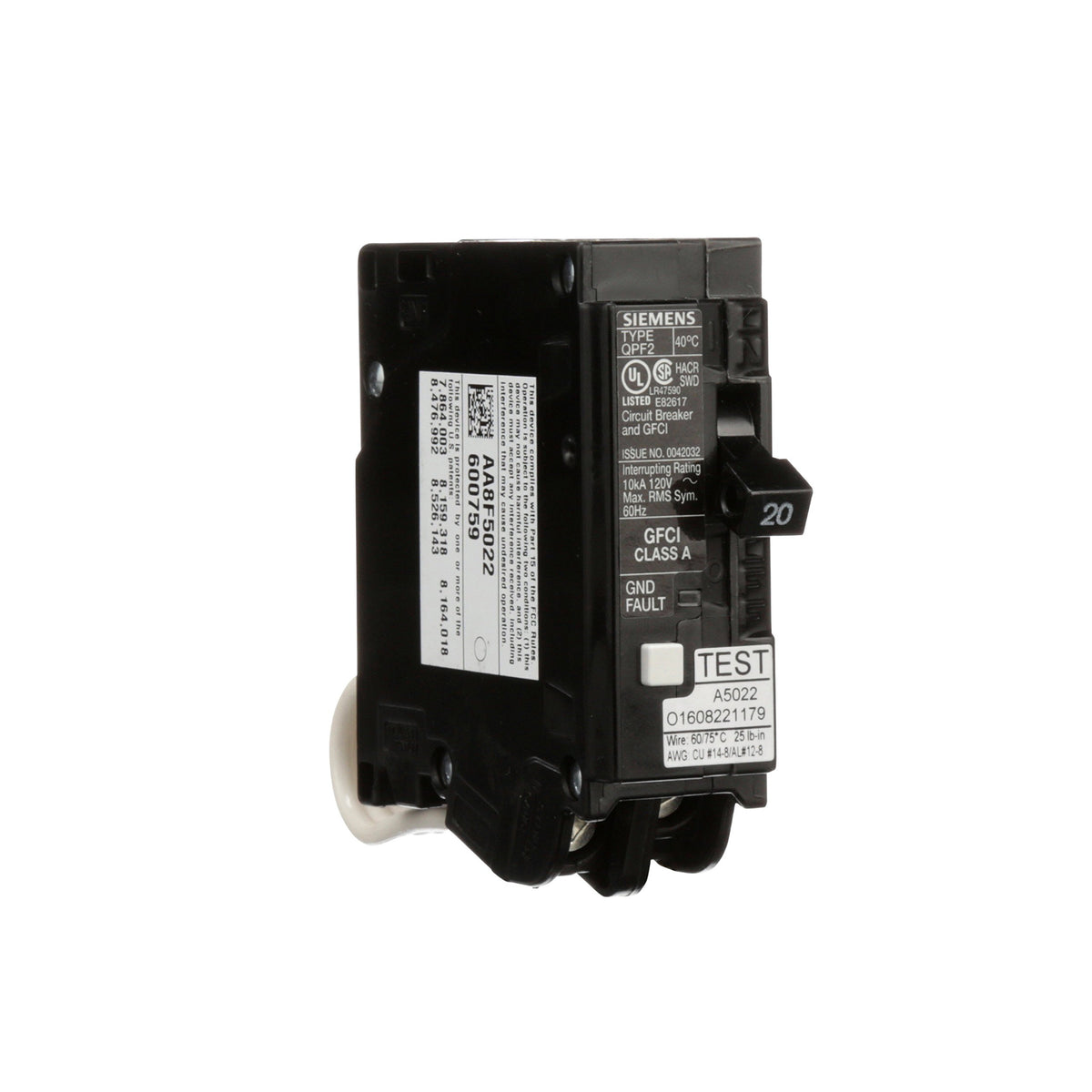 Siemens QF120A lockout indicator displays fault status for safer installation.