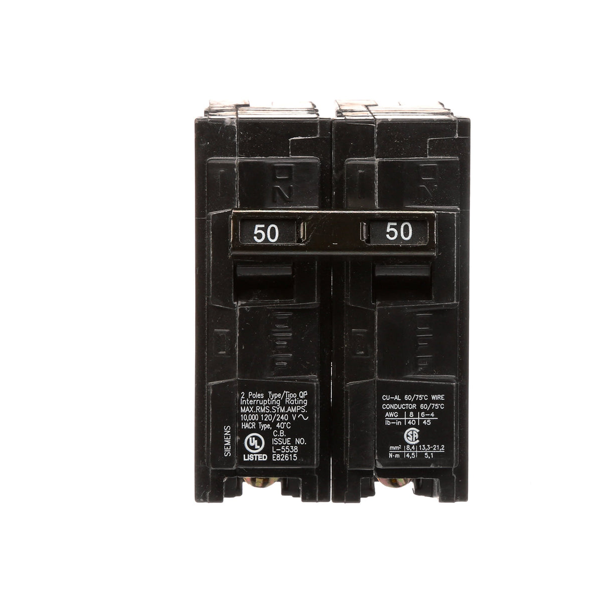 Siemens QP thermal-magnetic mechanism in action for short-circuit protection