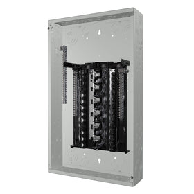 Siemens SN Series 125A load center front view with easy wiring space.