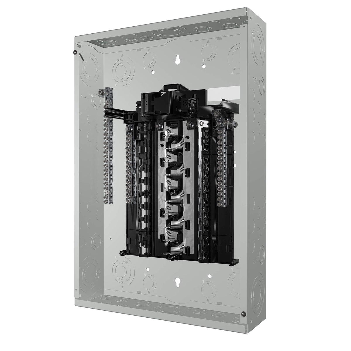 Siemens SN Series load center indoor front view showing compact design for installations.