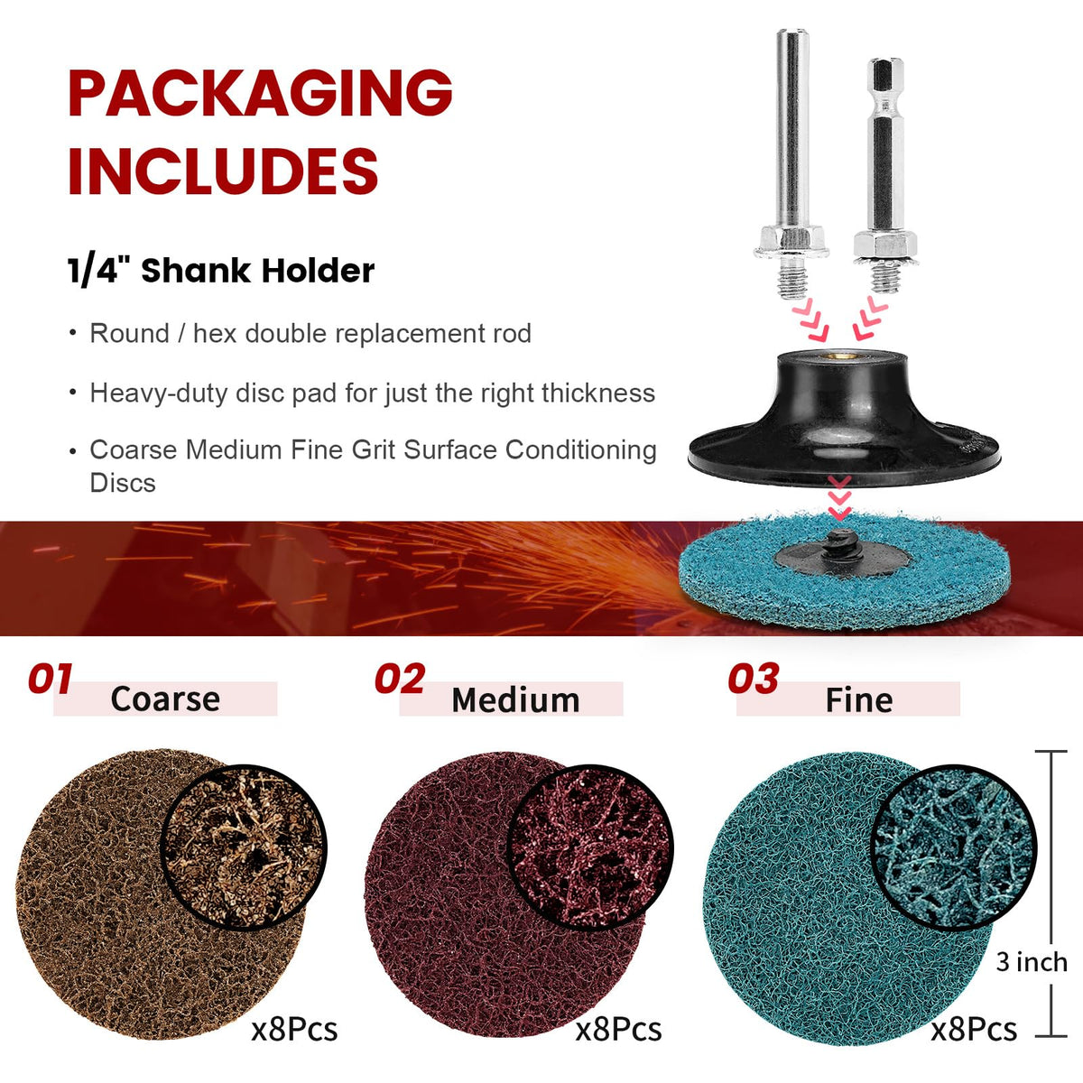 SI FANG fine green discs provide gentle finishing on curved surfaces with high elasticity