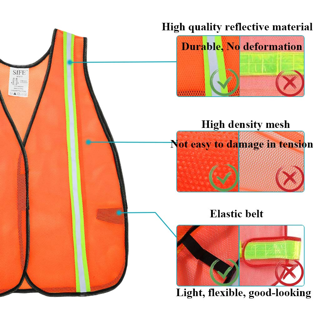 SIFE reflective tape close-up emphasizes durable, clear visibility on worksites.