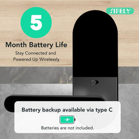 Airbnb-ready Sifely lock with keyless access and logs.