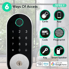 Sifely fingerprint sensor close-up for fast, keyless entry.