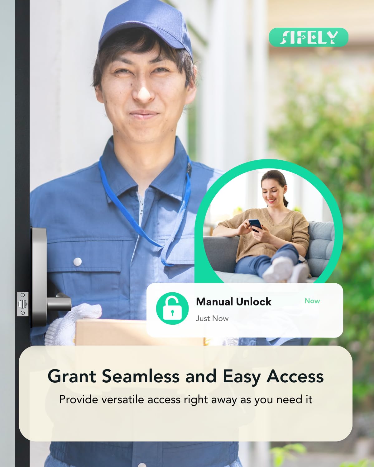 Sifely five way unlock options including keypad and FOB
