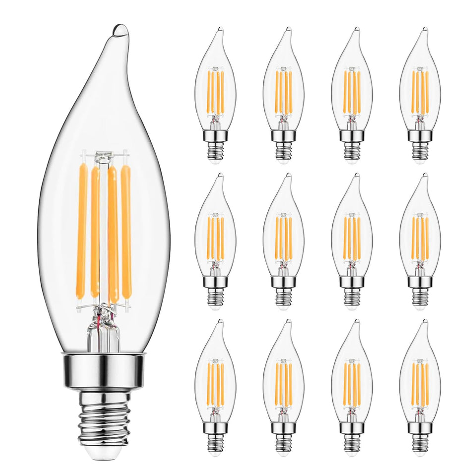 Sigalux E12 candle bulb with 2700K warm white glow for inviting ambiance