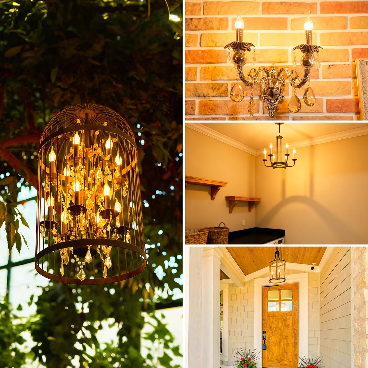Sigalux E12 candle bulb suited for chandeliers and ceiling fans.