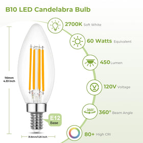 Sigalux 2700K soft white candle bulb for cozy home ambiance