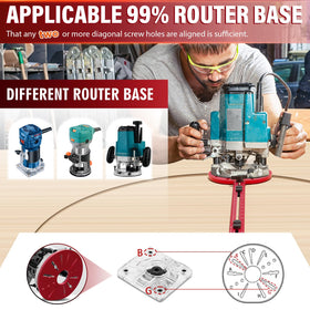 Sigerio aluminum circle cutting jig ensures durable, accurate large-radius cuts