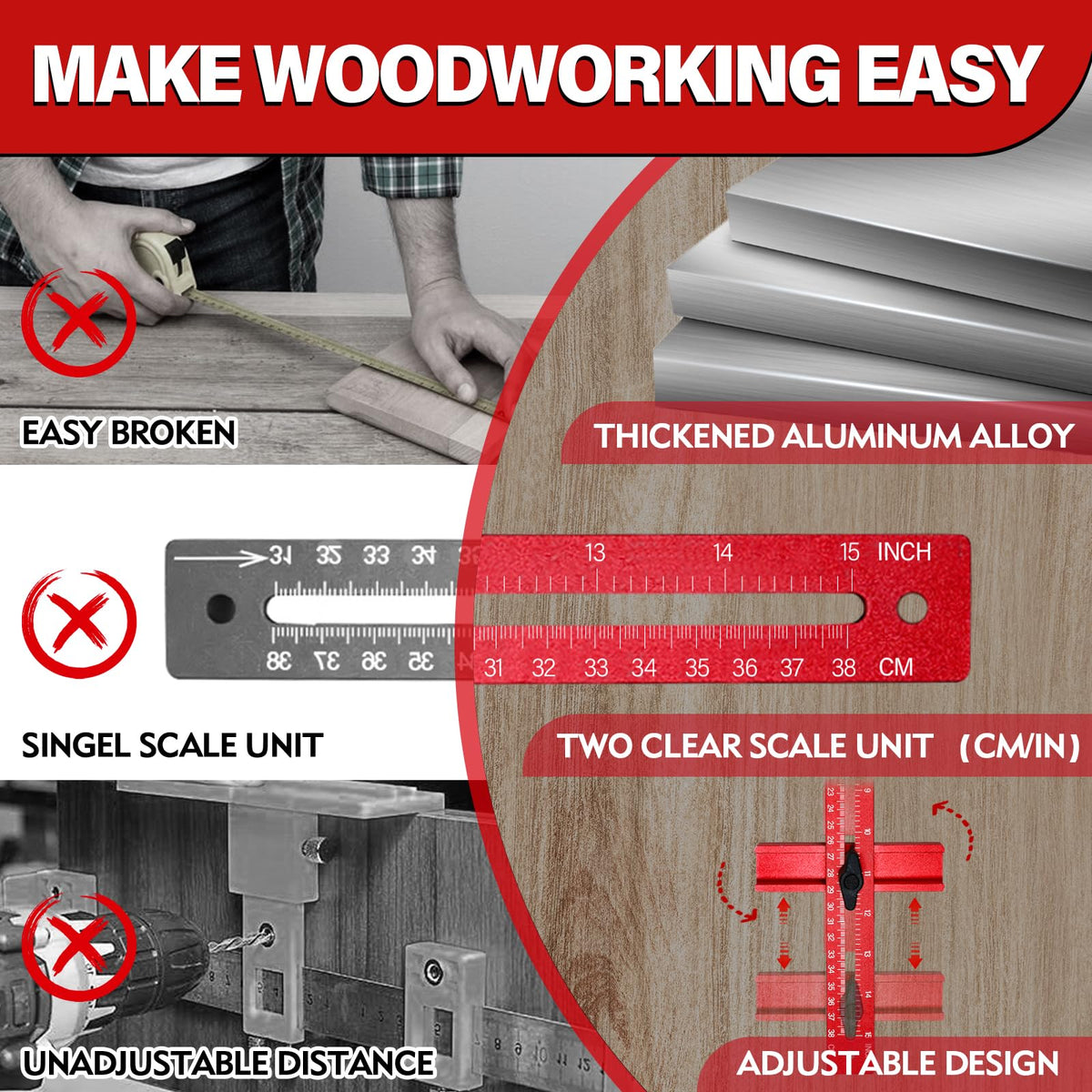 Sigerio jig in use on wood for circle cutting