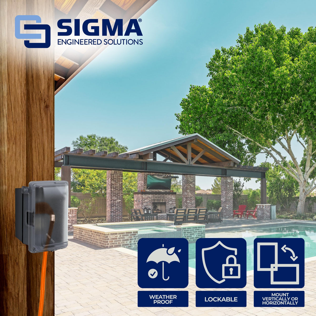 Sigma Engineered Solutions non-metallic junction box protecting wiring in wet areas