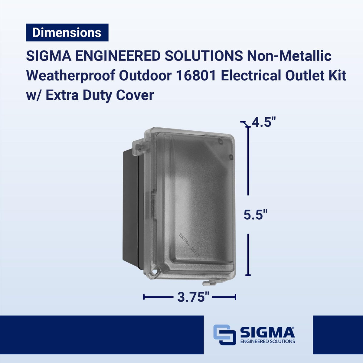 Sigma Engineered Solutions GFCI receptacle in-use outdoors for damp environments