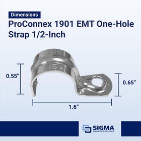 Sigma ProConnex 1901 strap in zinc-plated steel for durable installations.