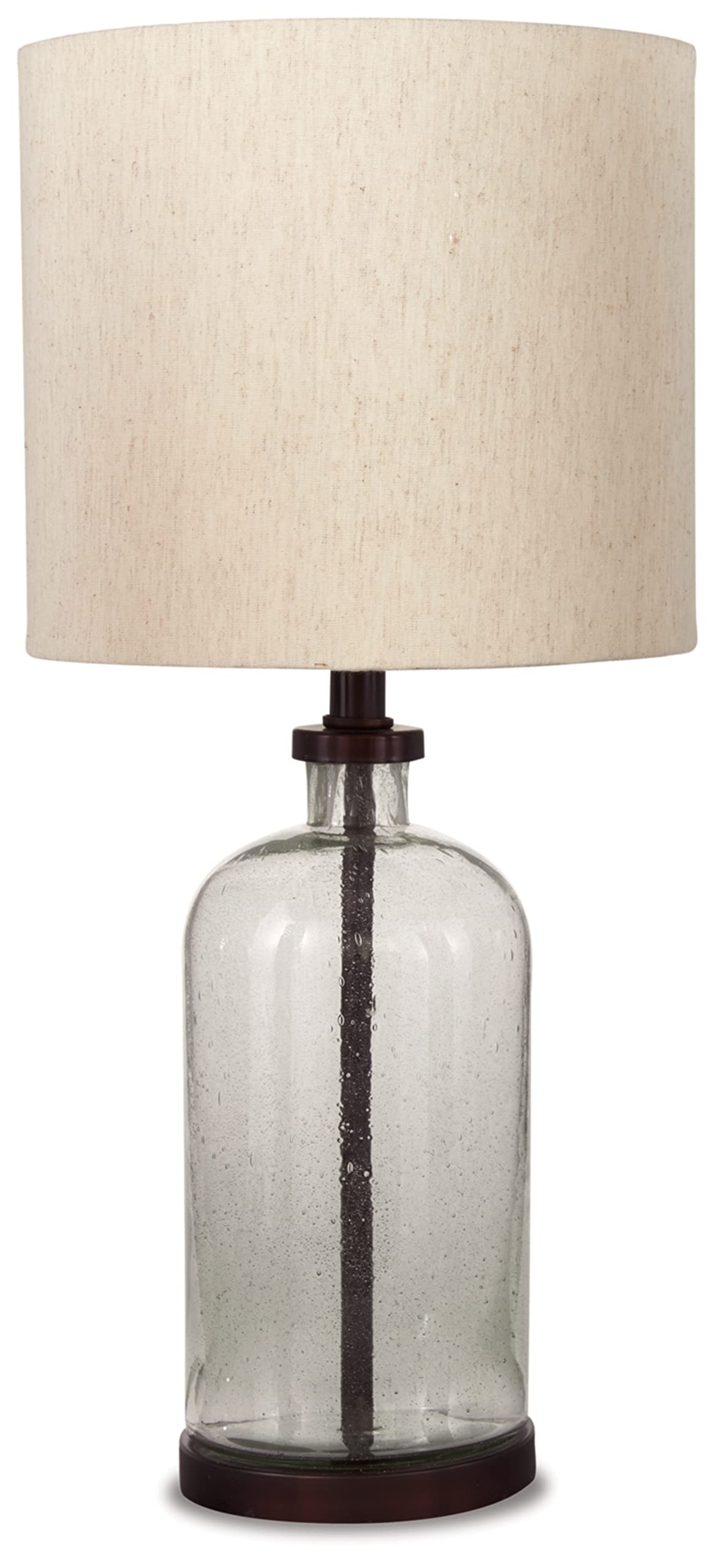 Signature Design by Ashley Bandile seeded glass base adds texture to living rooms.
