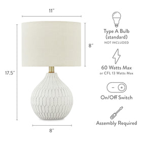 Signature Wardmont table lamp environment provides inviting lighting for everyday tasks.
