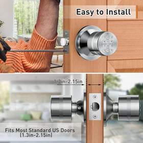 Signstek keyless entry lock backset adjustable for 60mm or 70mm.