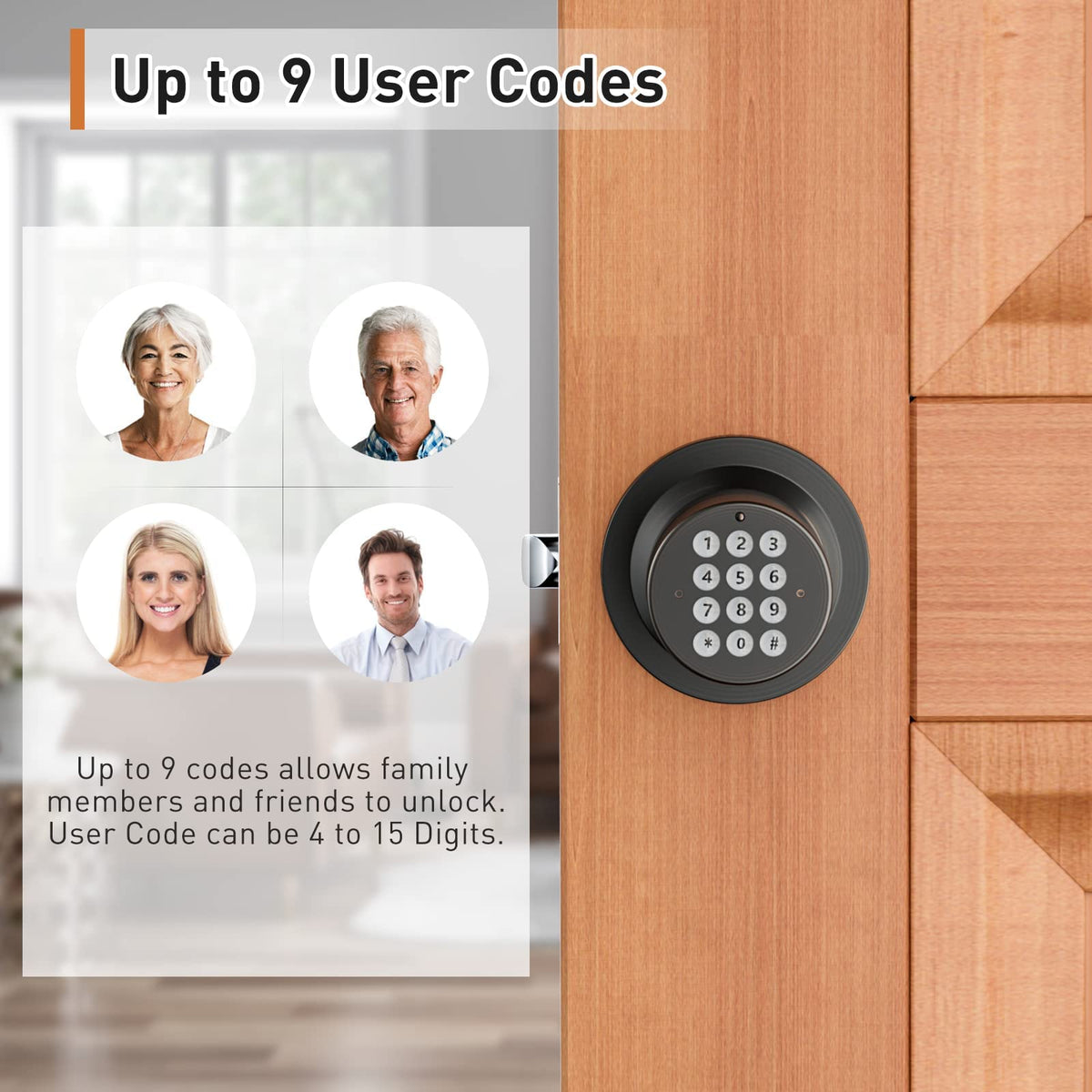 Signstek keyless-entry-lock keypad lit for easy entry in darkness