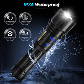 Sigoobal flashlight aviation aluminum body conveys durable, rugged construction.