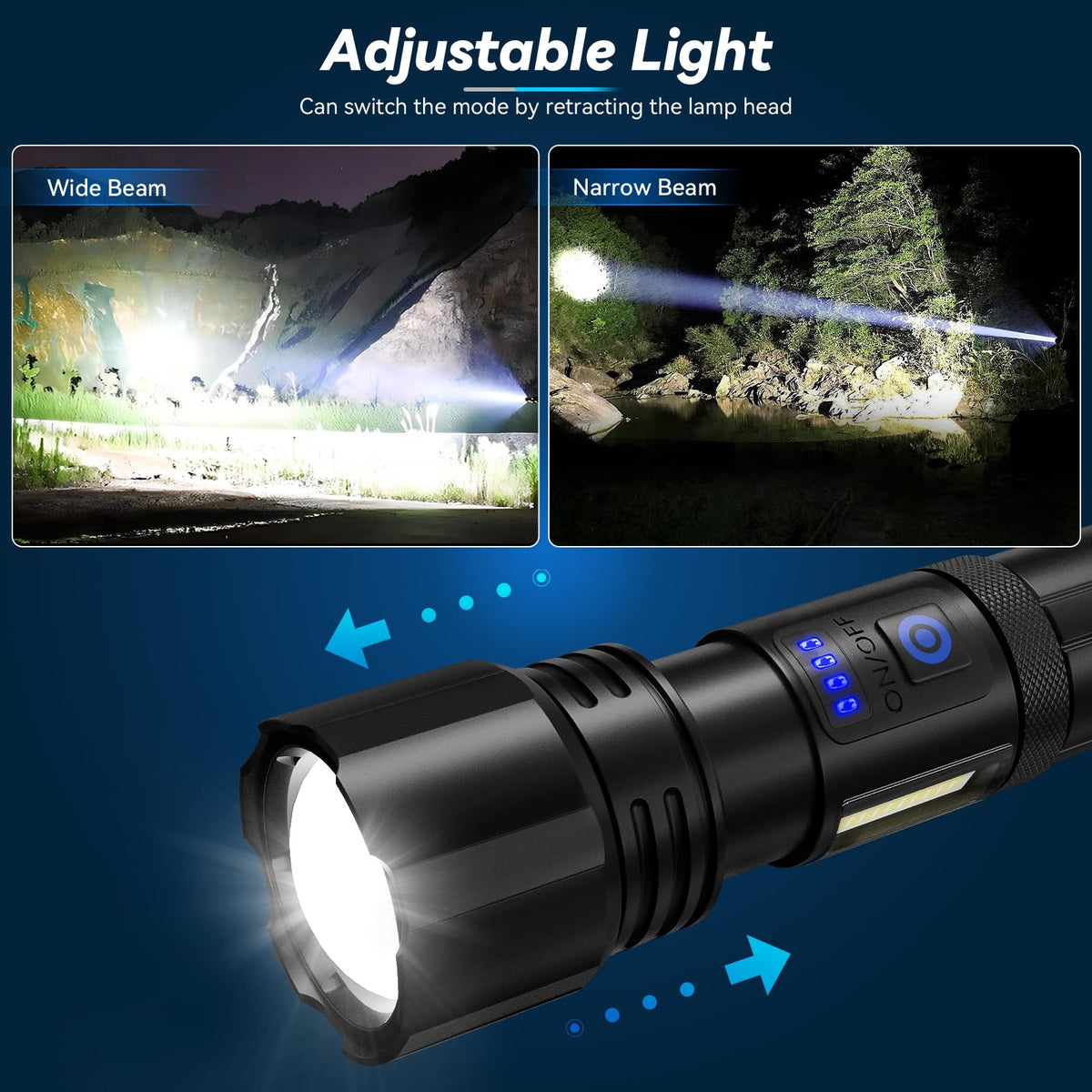 Sigoobal flashlight IPX6 rain and snow protection for tough weather.