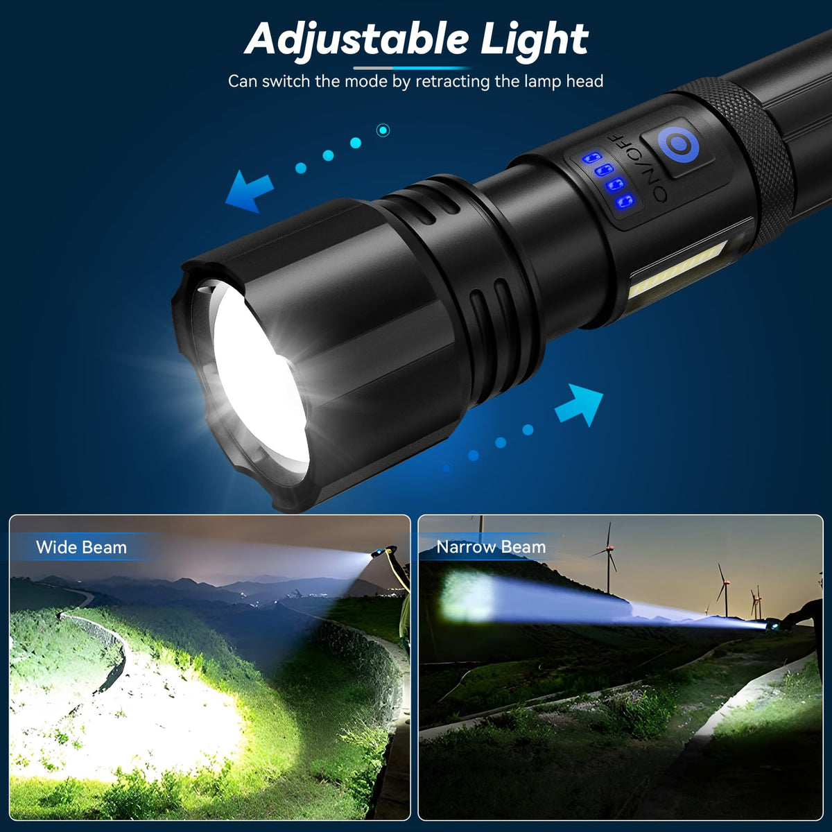 Sigoobal flashlight IPX6 waterproof design for rain and snow