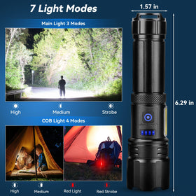 Sigoobal flashlight seven-modes offer flexible lighting options.