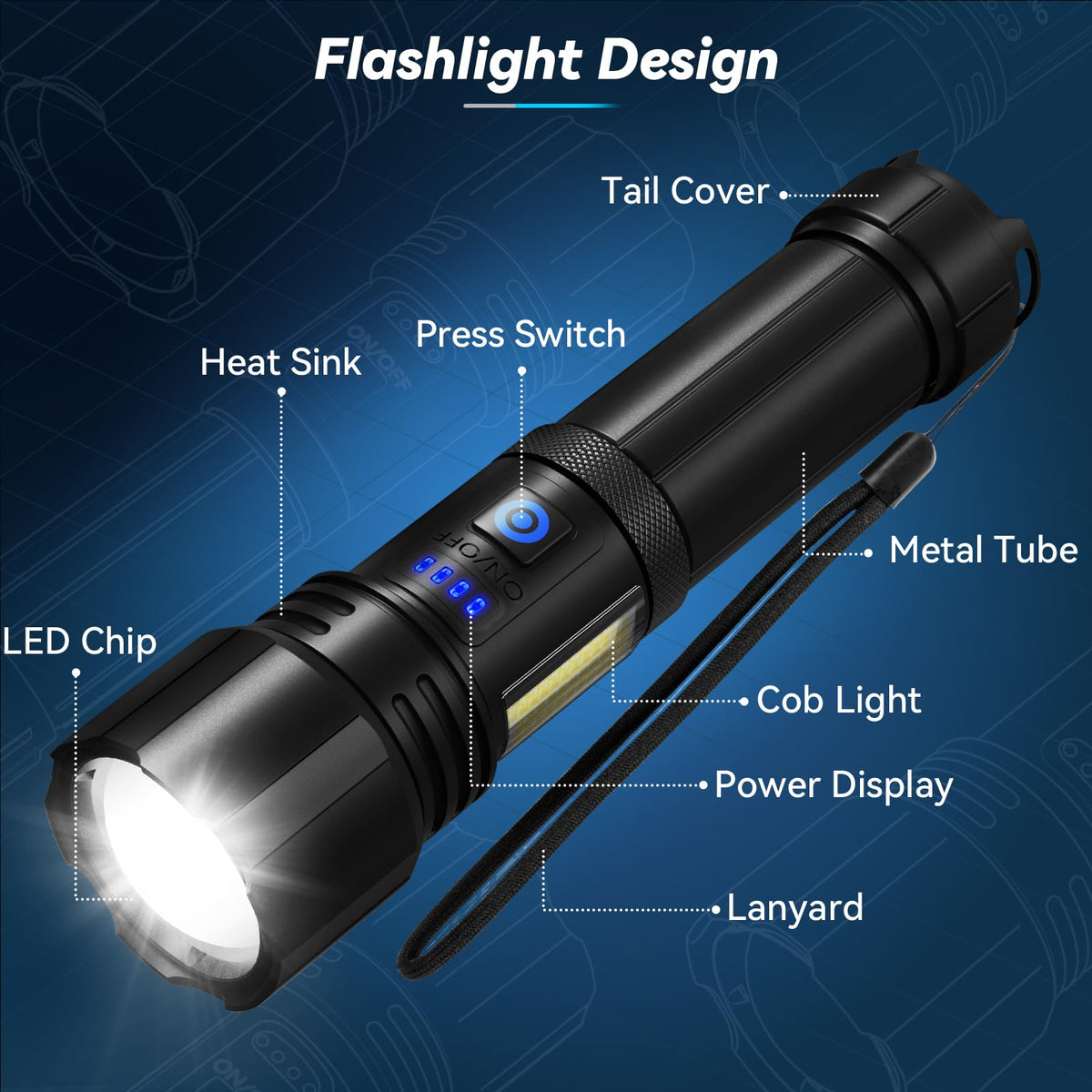 Sigoobal flashlight sidelights red light for signaling