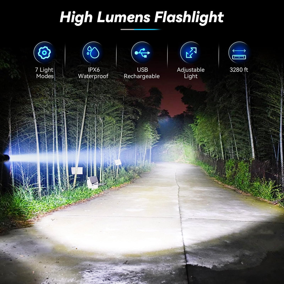 Sigoobal flashlight USB recharge for easy charging on the go