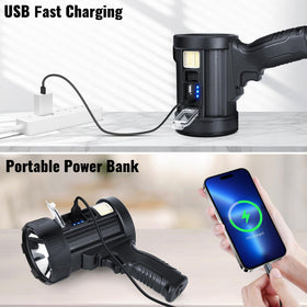 Sigoobal rechargeable spotlight battery compartment close-up for long runtime.