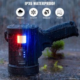 Sigoobal rechargeable spotlight red lens for hunting and signaling.
