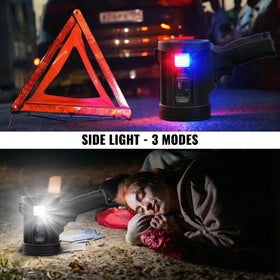 Sigoobal rechargeable spotlight solar panel integration for off-grid charging.