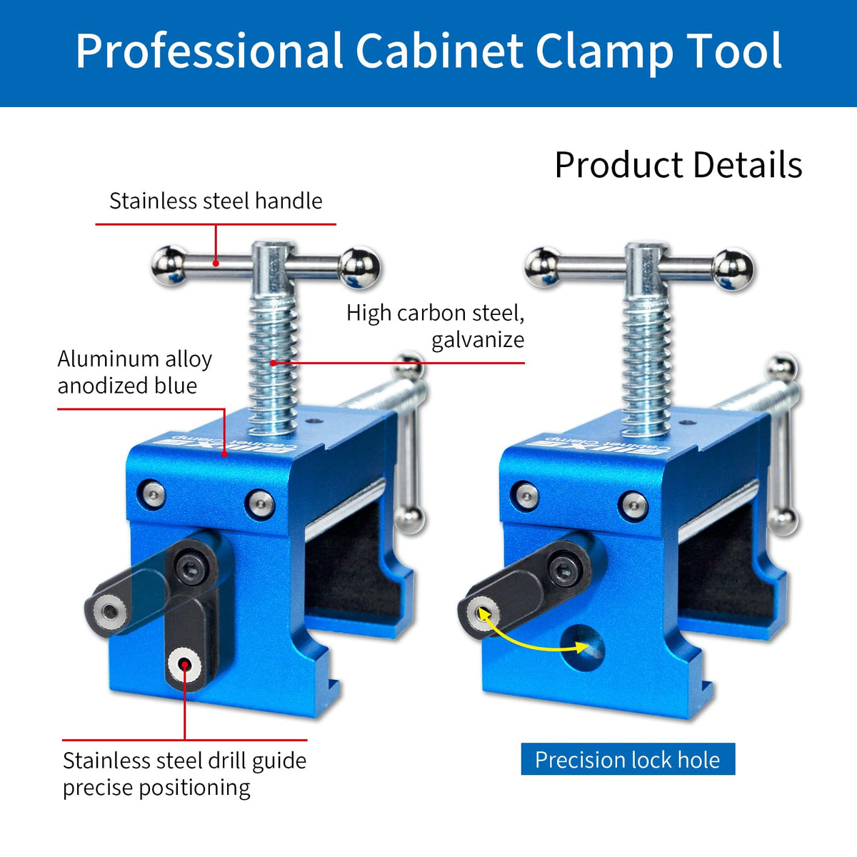 SIIIXS clamps fit stiles from 1-1/4 to 2-7/16 inches.