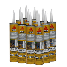 SIKA Sikaflex Crack Flex sealant in a caulk gun ready for sealing, gray finish