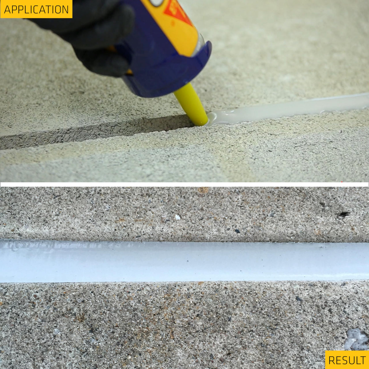 Driveway expansion joints sealed with Sikaflex for durable, long-lasting performance.