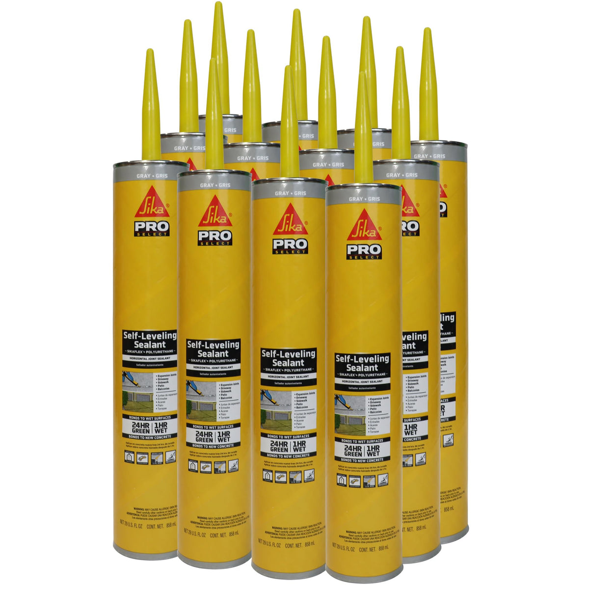 SIKA Sikaflex self-leveling sealant applied to a concrete expansion joint for flexible waterproof sealing.