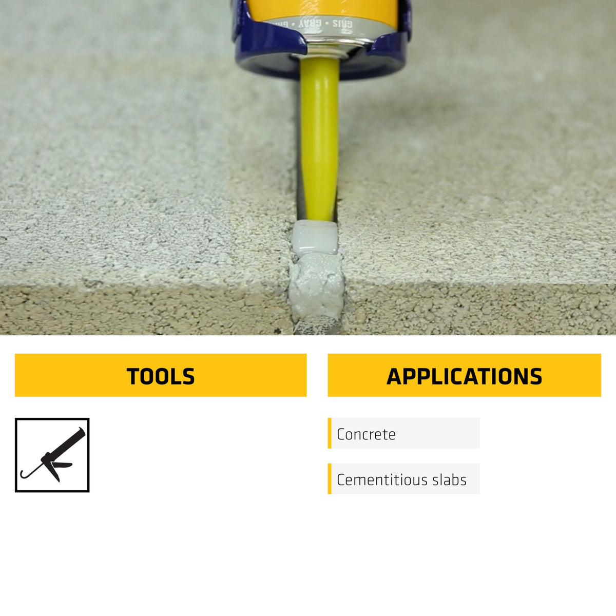 Weather-resistant Sikaflex sealant protecting outdoor concrete surfaces against moisture.