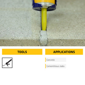 Weather-resistant Sikaflex sealant protecting outdoor concrete surfaces against moisture.