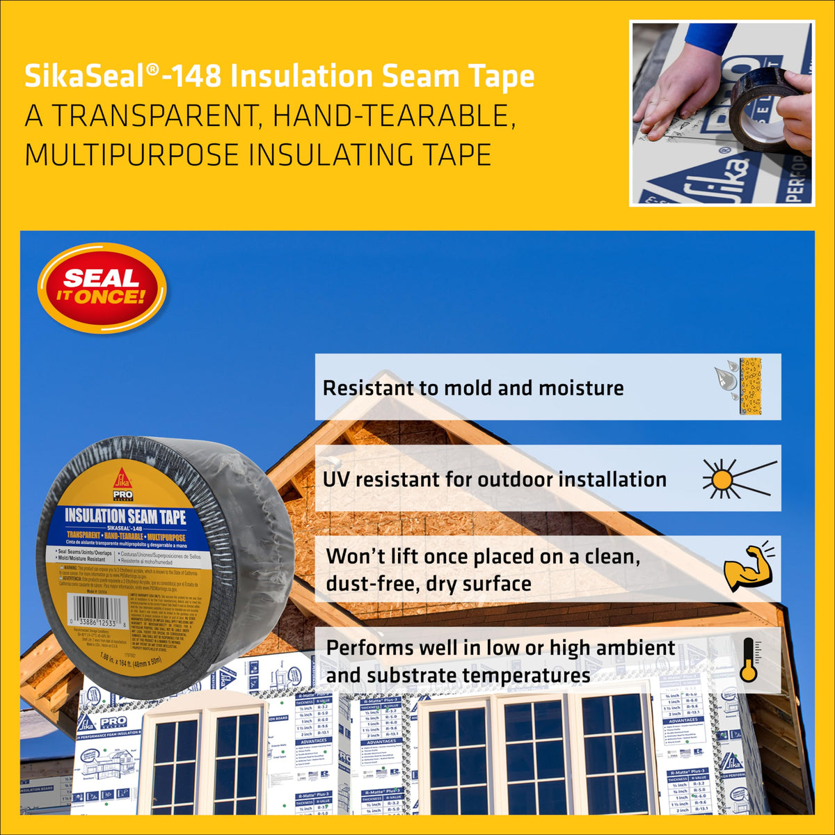 SIKA SikaSeal-148 ideal for exterior joints and overlaps for a durable seal