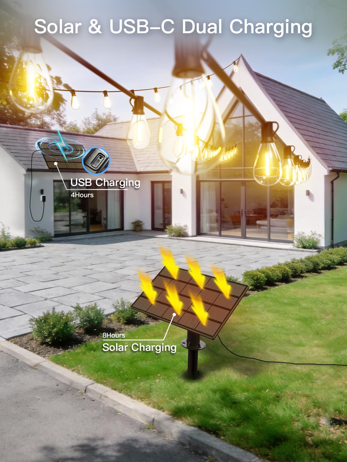 Sikitul solar panel charging setup for flexible placement