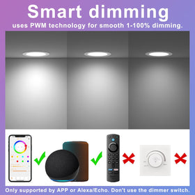 SikSog dimmable 2700K-6000K output for mood and task lighting