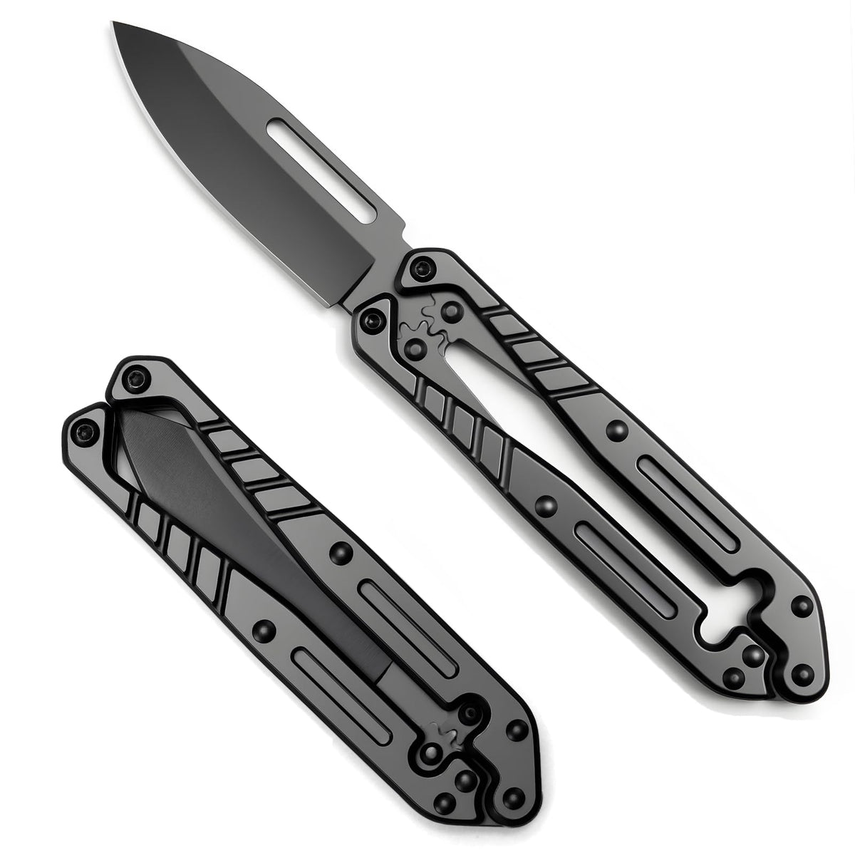 Silaoburi automatic knife blade deployment for quick, precise cuts on the job.