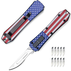 Silaoburi automatic knife in hand for precise cutting and everyday carry.