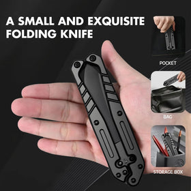 Silaoburi stainless steel clip keeps the knife accessible in bags.