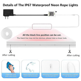 SILFU Neon Rope Lights brighten bedrooms and game rooms with warm hues.