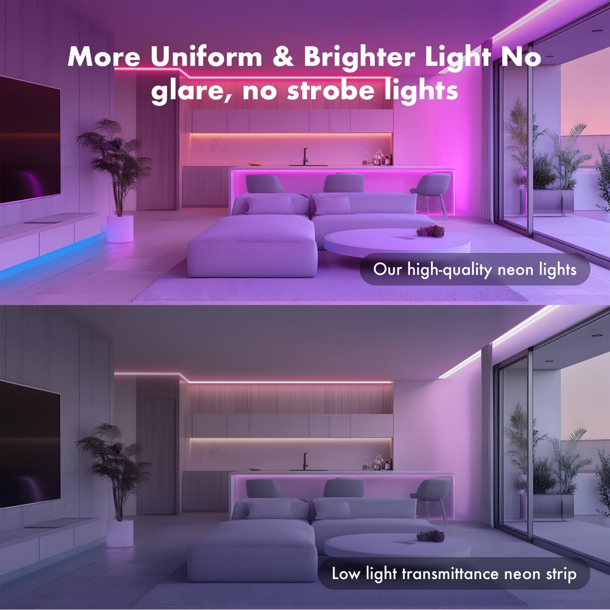 SILFU Neon Rope Lights flex to shape custom DIY designs.