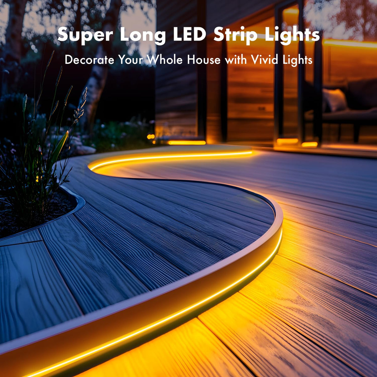 SILFU Neon Rope Lights sync with music for lively parties.