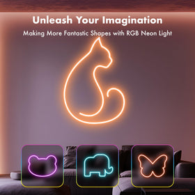 SILFU Neon Rope Lights enable easy remote control for quick mood changes.