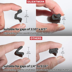 SILIENTWERK long reach V-shaped strip seals large frame openings